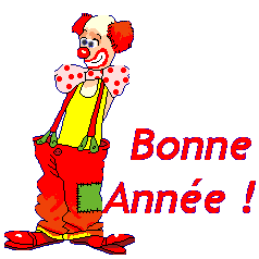 clown avec bonne annee